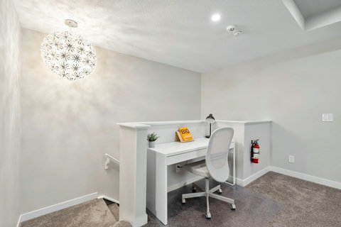 Bright, dedicated home office perfect for remote work and productivity