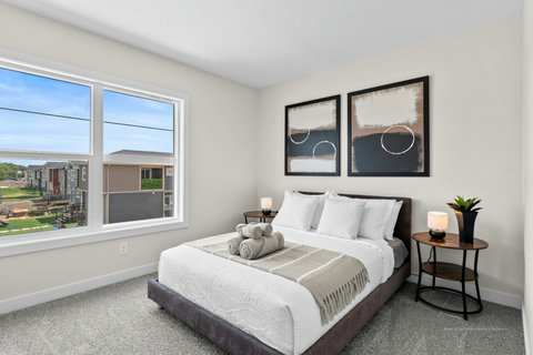 Sink into this serene retreat with natural light and stylish decor