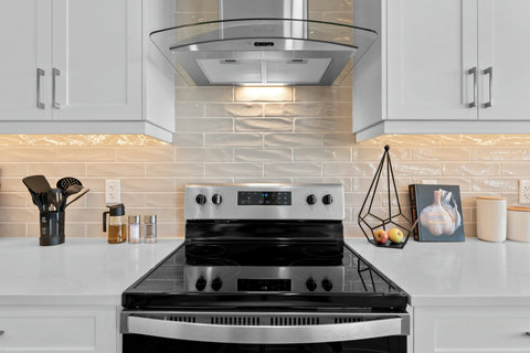 Cook in style with this sleek, beautifully appointed modern kitchen
