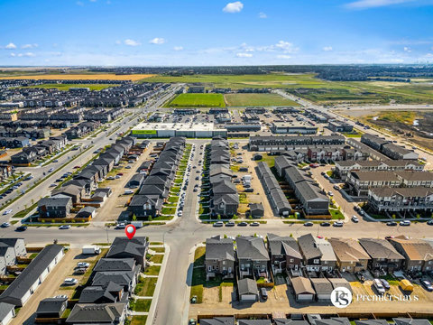 Stunning aerial perspective showcasing the vibrant community and surrounding countryside