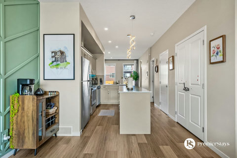 Bright, modern kitchen perfect for preparing home-cooked meals together