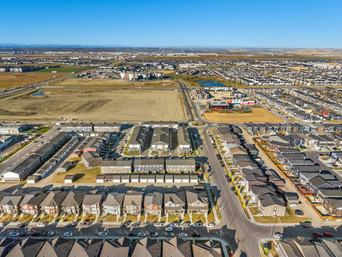 Stunning aerial perspective showcasing our vibrant new community and surrounding landscape