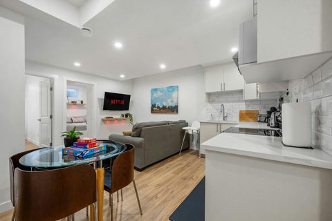 Bright open-concept space perfect for relaxing and entertaining guests