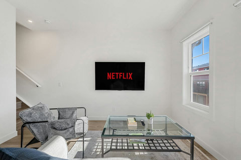 Bright and airy living room perfect for relaxing and streaming your favorites