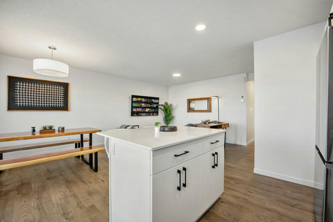 Stylish kitchen with central island, perfect for cooking and gathering