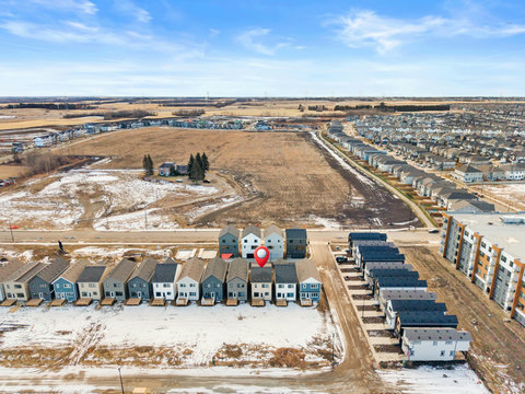 Stunning aerial view showcasing the vibrant new community and surrounding countryside