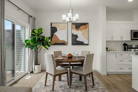 Stylish dining space perfect for gathering and sharing meals together