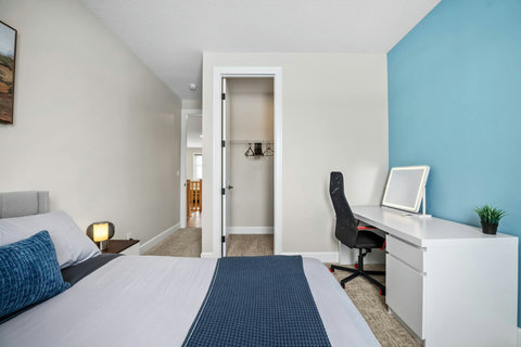 Convenient upper-floor laundry with full-size washer and dryer included