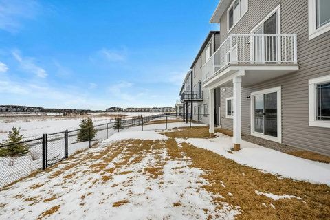 Private backyard backing onto a vast open green space corridor