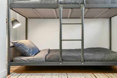 Cozy bunk bed room perfect for friends or family traveling together