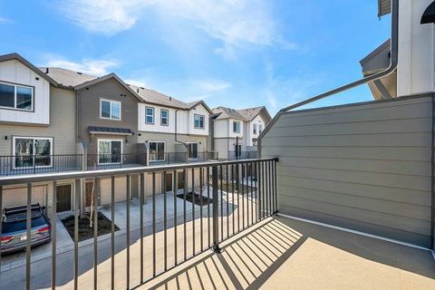 Enjoy your morning coffee on this expansive shared deck with community views