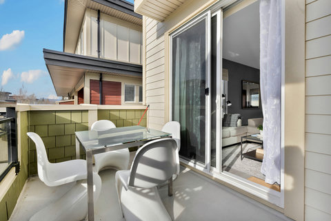 Bright contemporary patio perfect for outdoor dining and relaxation
