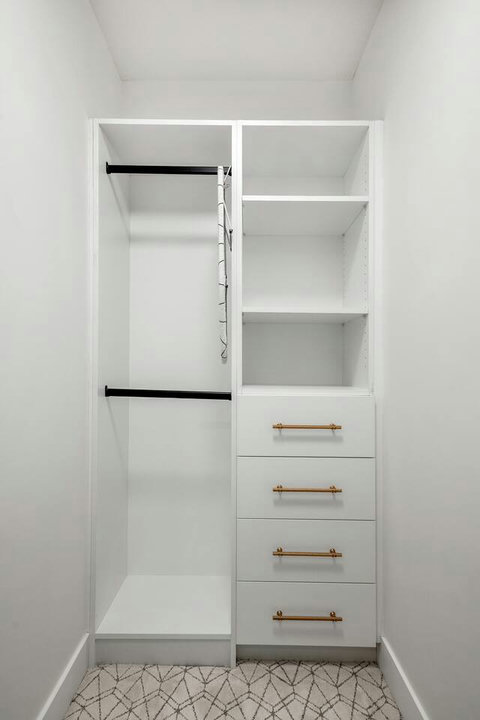 Spacious walk-in closet with smart storage and organization