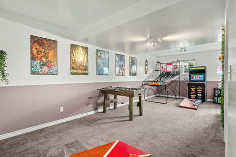 Fun-filled game room perfect for family entertainment and indoor activities