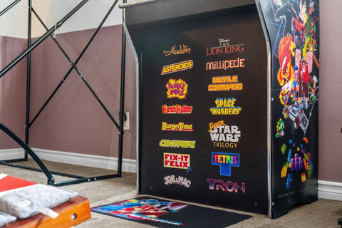 Classic arcade games bring nostalgic fun to your stay