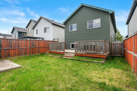 Large private backyard perfect for outdoor entertaining and relaxation