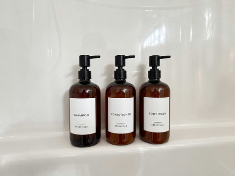 Shampoo, conditioner and body wash provided