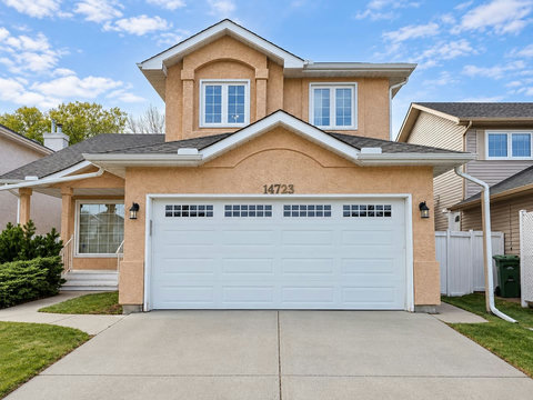 Front exterior of the Millrise home.