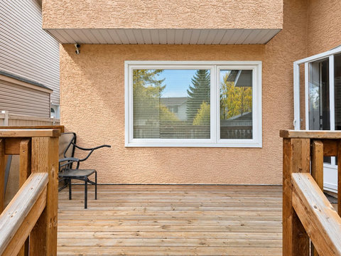 Rear deck accessed from the main floor.