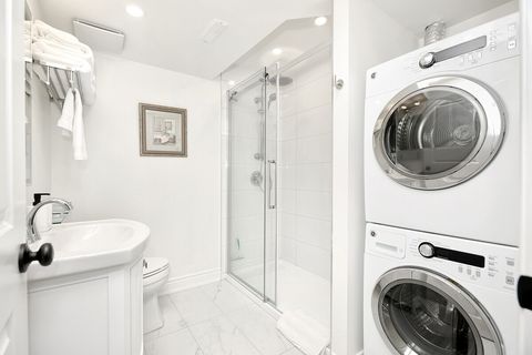 Bright and functional bathroom.