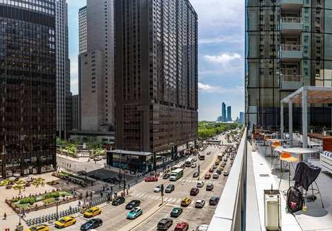View of Michigan Avenue and Millennium Park from Terrace