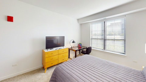 Bedroom with desk & chair