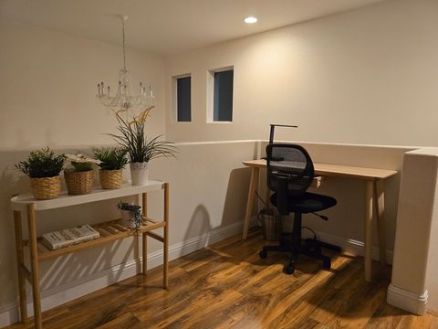 Work table with USB and outlet (near loft)