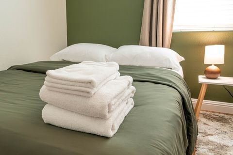 Clean fresh sheets and towels for every room