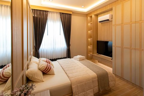 Smart TVs and vanity table (in every bedroom)