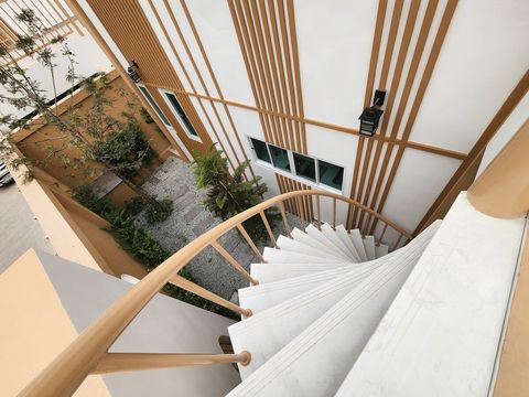 View from balcony to garden