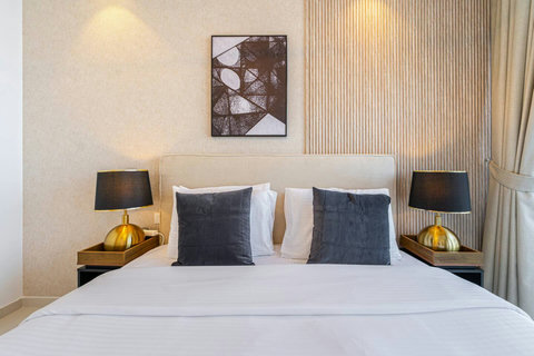 Comfortable king size bed.