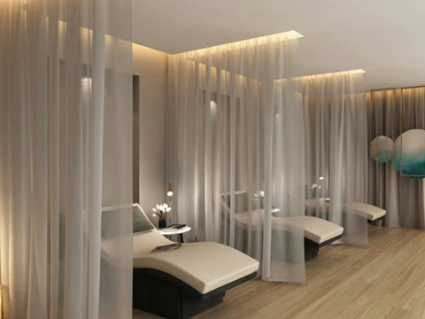 Relax and feel refreshed at the building's spa.