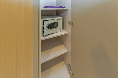 You'll have your own safe to securely store your personal belongings and valuables.