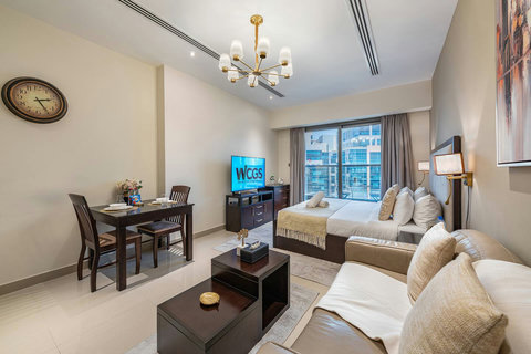 Step back and enjoy breathtaking Downtown views from your cozy studio.
