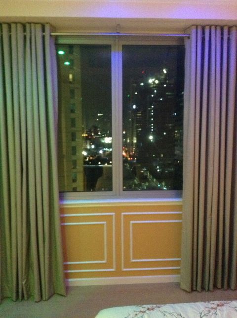 City view from bedroom. 