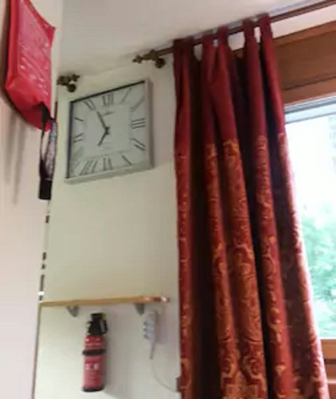 Thick curtains to block out light 