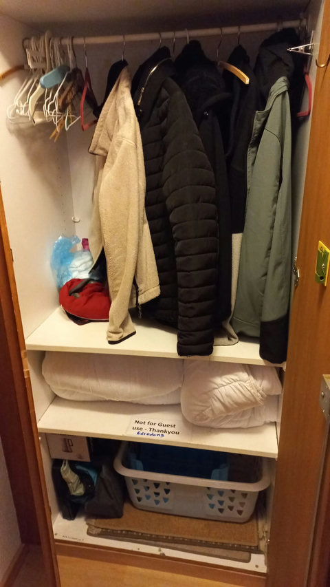 Wardrobe behind front door