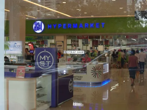 Supermarket at ground level