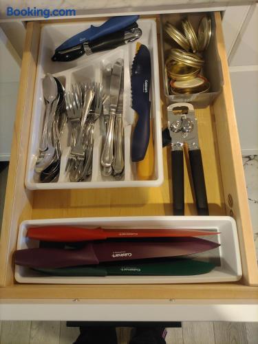 Well-stocked kitchen drawer with organized utensils and prep essentials