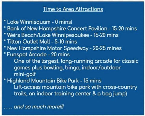 So much to do in the area! Distances to Area Attractions