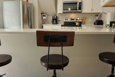 Swivel seats to pull up to the kitchen bar.