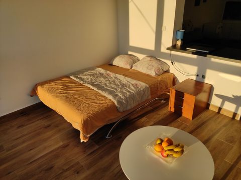 Bed in balcony with seaview
