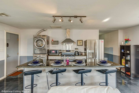 Welcome Home!  Fully stocked kitchen with full size modern appliances.