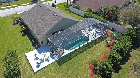 The 65-ft wide pool deck at Pleasant Oak Villa... the widest pool deck in the entire subdivision!
