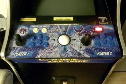 Try your hand at the classic stand-up arcade video game in the garage games area.