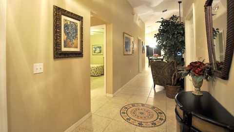 The entrance hall features a beautiful tile medallion.