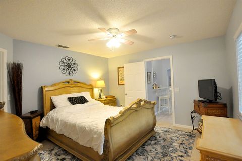 The master bedroom features a Queen sleigh bed that will carry you off to sleep.