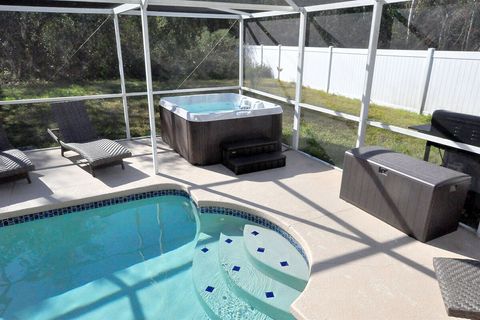 The pool and hot tub are cleaned and treated for you weekly.
