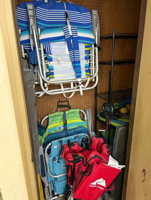 Closet with ALL your beach stuff