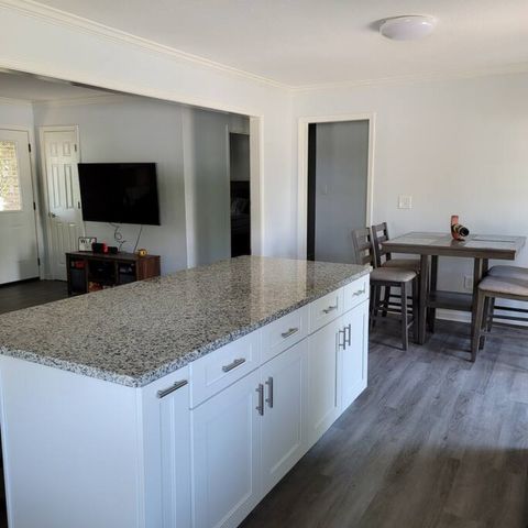 Large granite island